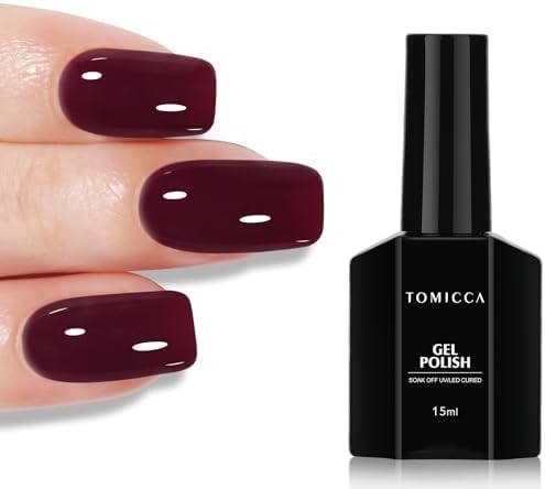 TOMICCA dunkelroter UV Gel Nagellack 15 ml