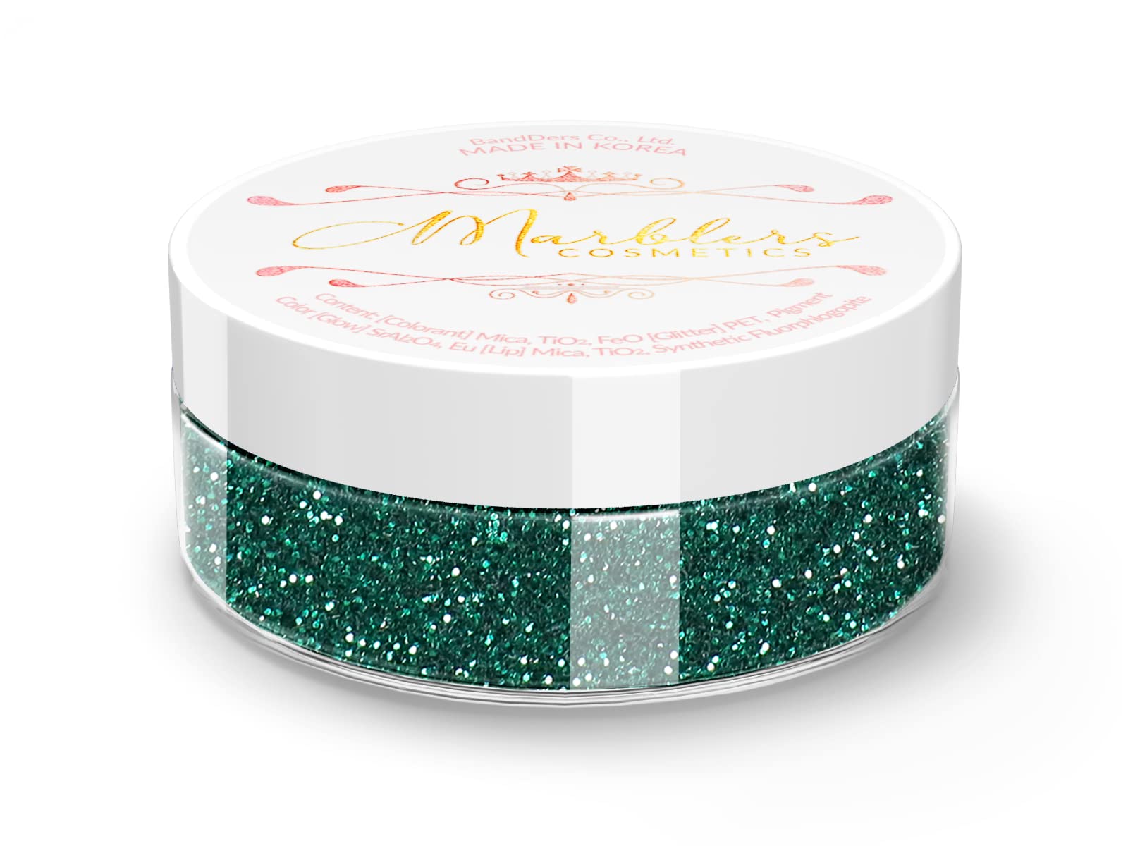 MARBLERS Feiner Glitzer in Kosmetikqualität [Grüner Granat 0,18 oz (5 g) | Ungif