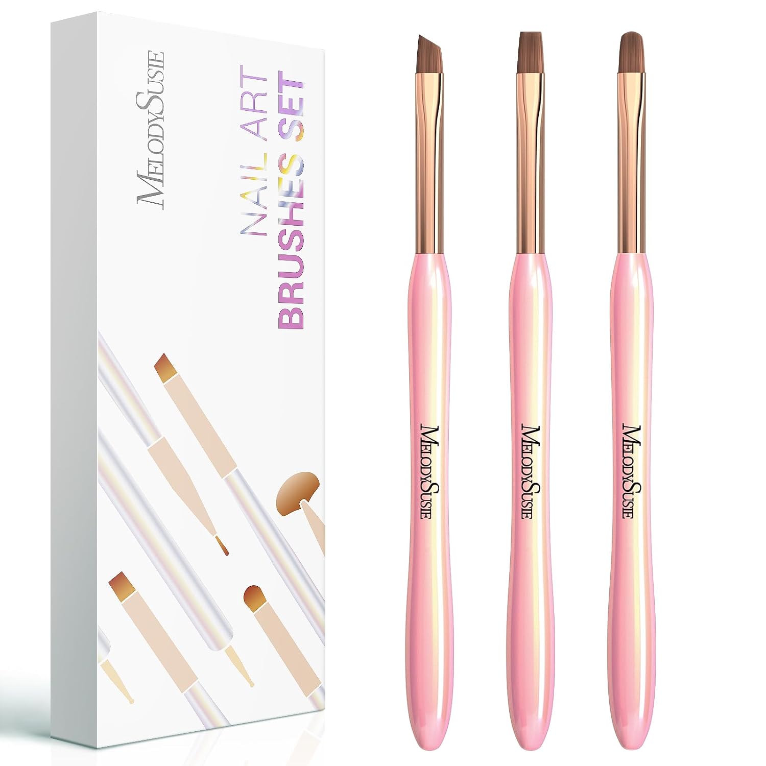 Ultra-feines Nail Art Pinsel-Set (3-teilig)