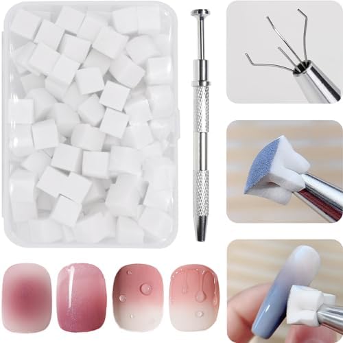 Nail Art Schwamm-Applikatoren zum Auftragen von Chrome Pigment