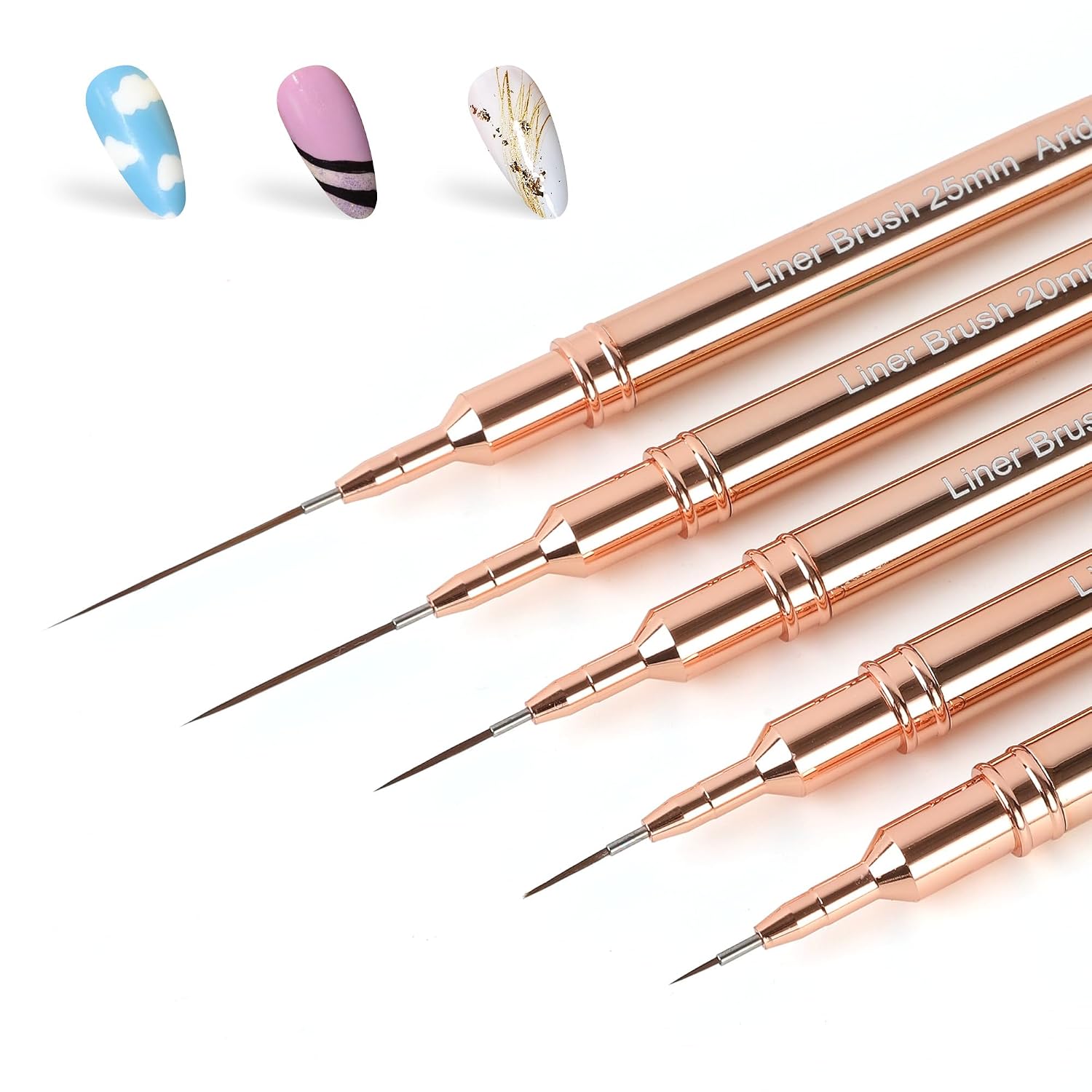 Artdone Nail Art Feinpinsel Set mit 5 Linern