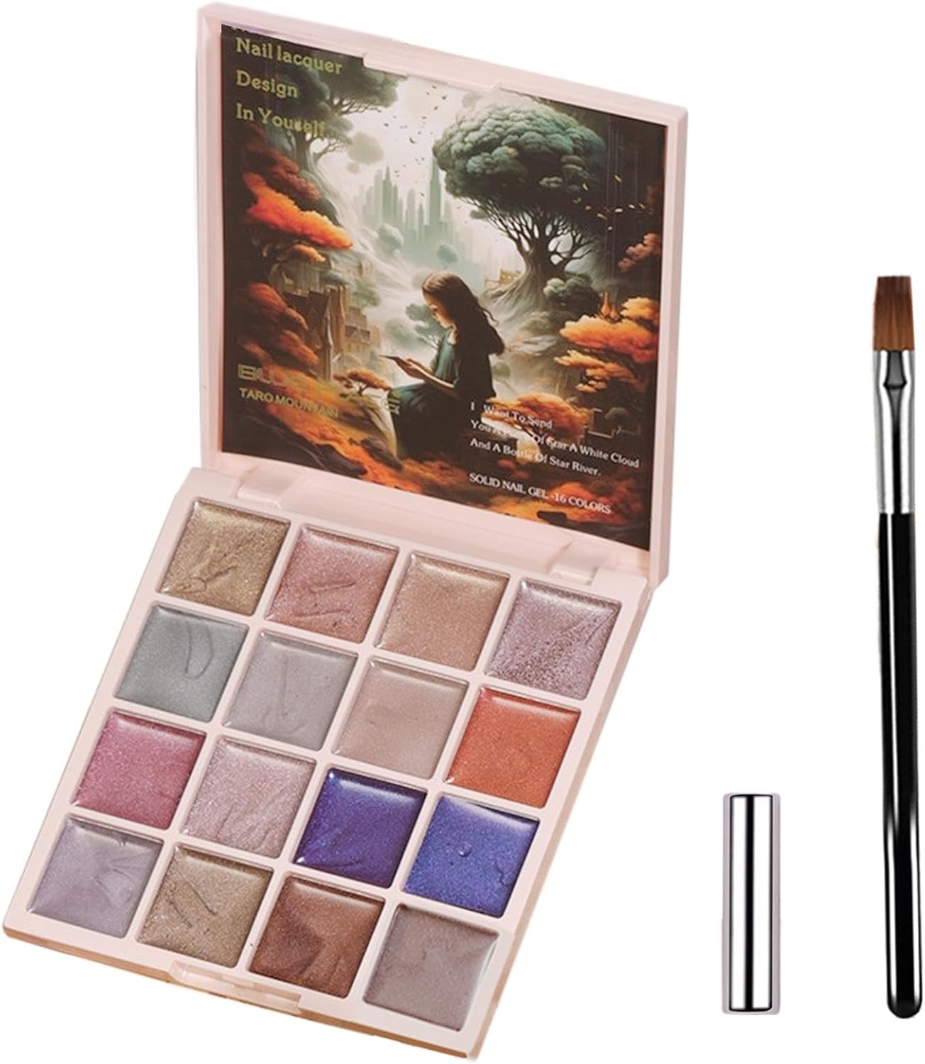 Solid Cream Gel Polish Palette 16 Farben mit Magnetgel