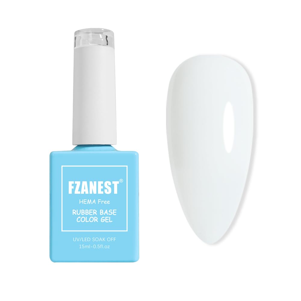 FZANEST Hema-Free Rubber Base Builder Gel, Light Pink Nude Gel Nail Polish Natur