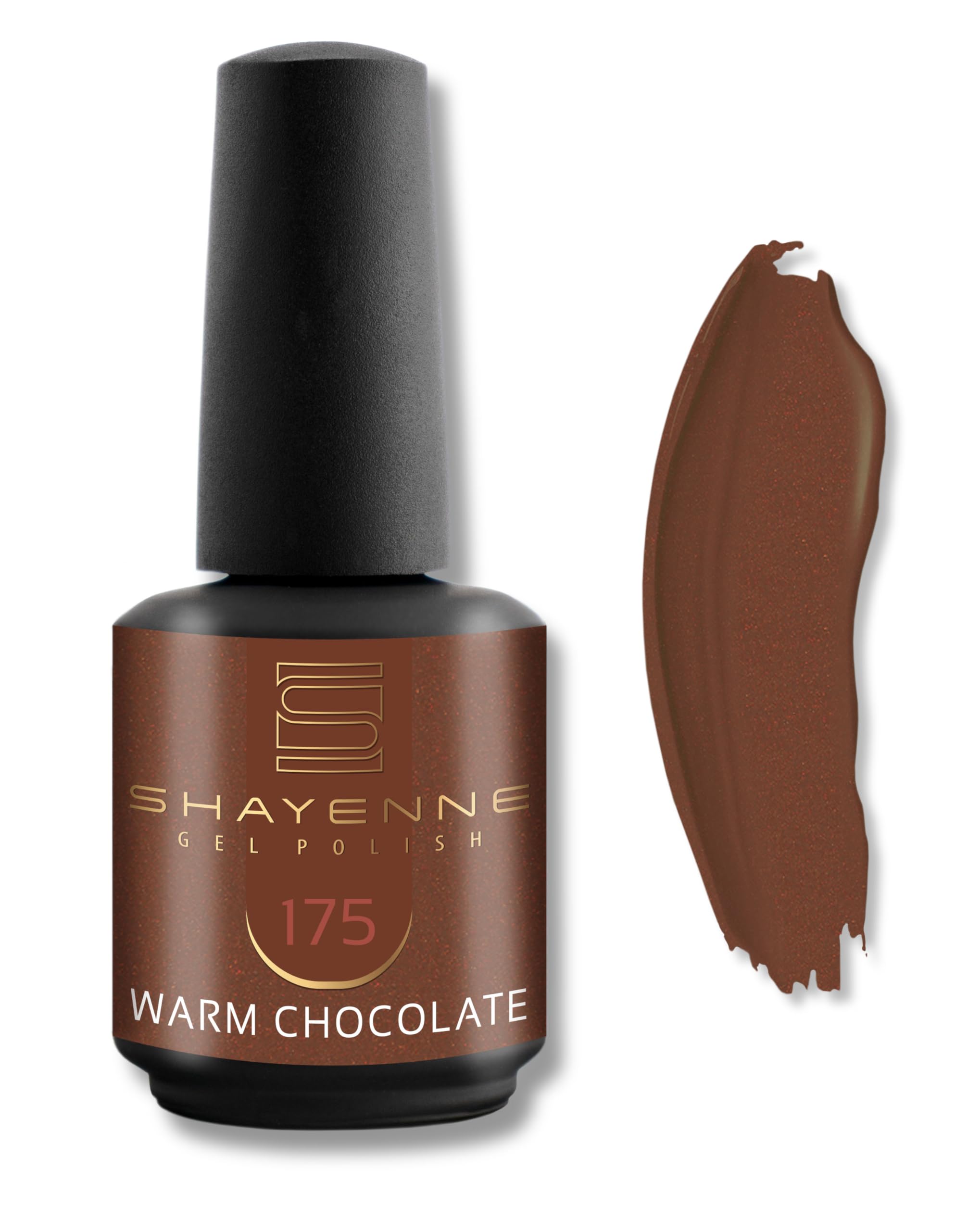 SHAYENNE UV LED Gel Nagellack 15ml - 175 Warm Chocolate Braun Schimmer - Made in