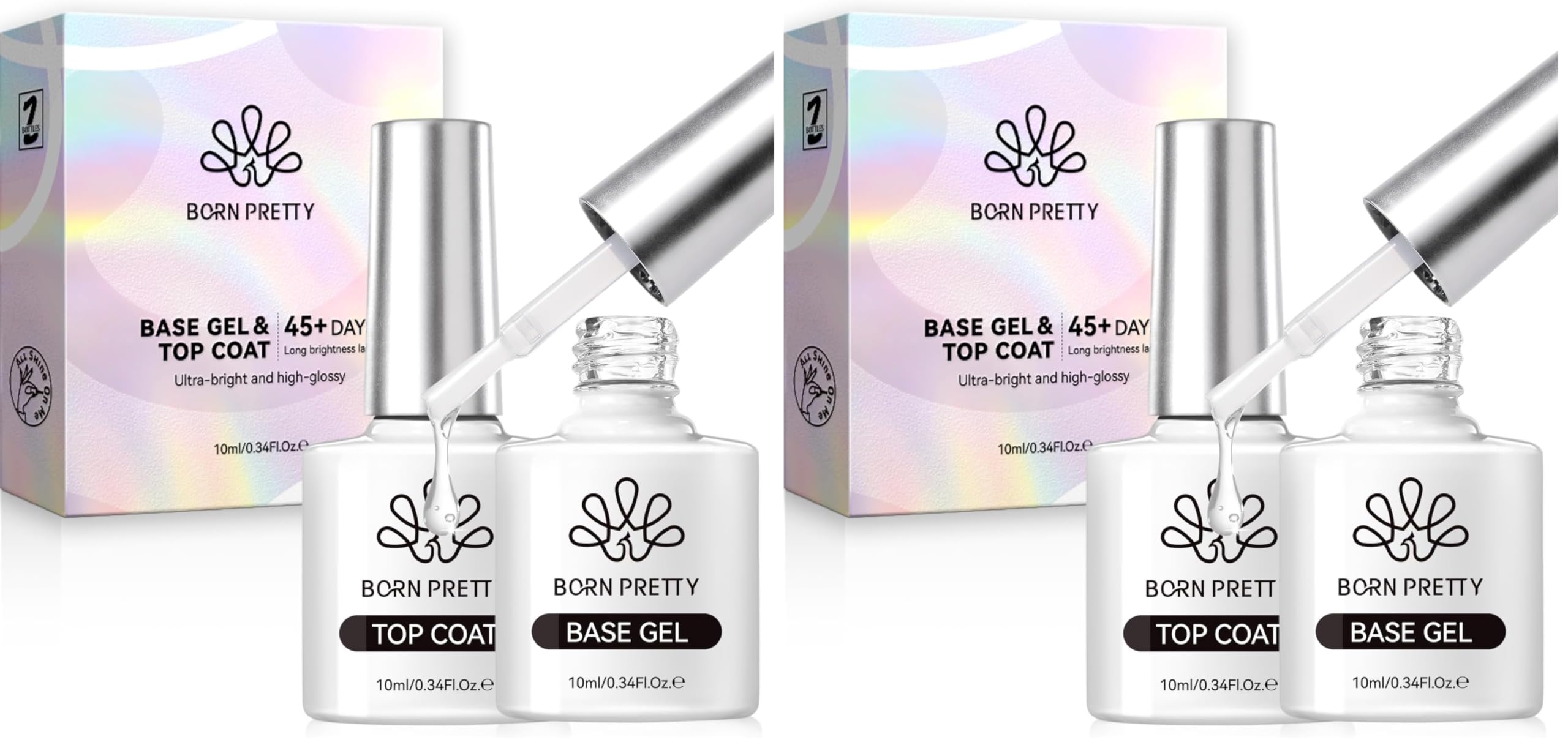 Born Pretty Top Coat Gel UV - No Wipe Super Top Coat Gloss Base Gel Kein Absplit