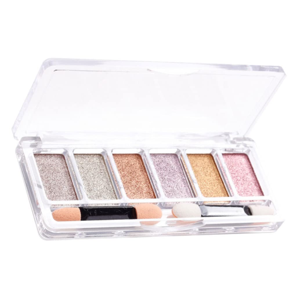 Nagelspiegelpuder, 6 Farben, Maniküre, Chrom, Glitzer-Pigment, mit Lidschatten-S