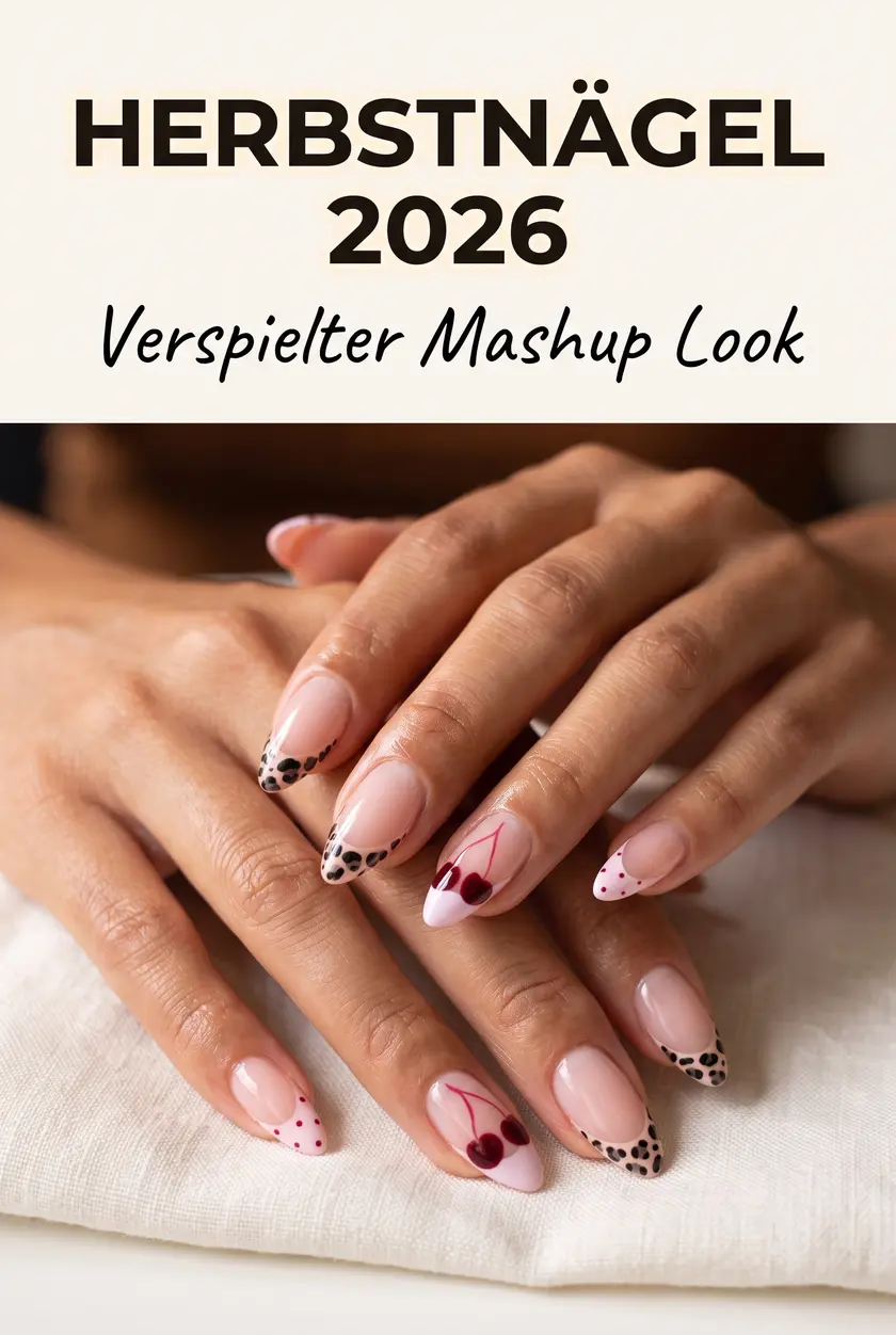 Nageldesign Herbst 2026 | Kreative Mashup Nägel mit Leo-Print