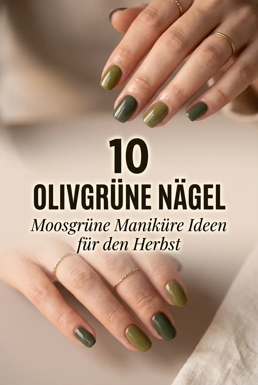 10 Olivgrüne Nägel Ideen | Ästhetische Moosgrün Maniküre für den Herbst