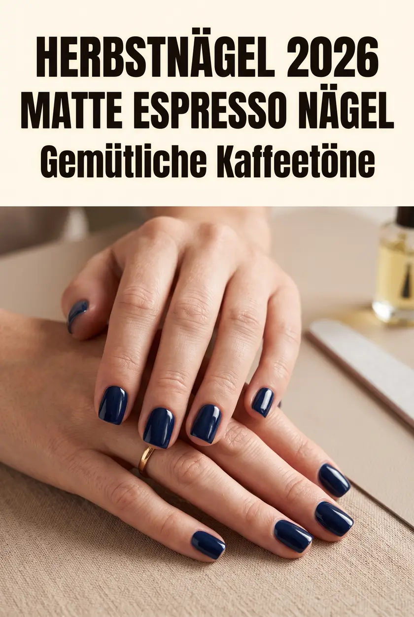 Braune Nägel Herbst 2026 | Matte Espresso Nägel für kurze Nägel