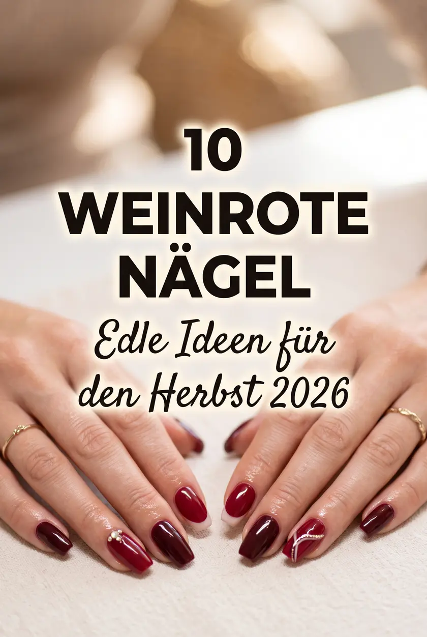 10 Edle Weinrote Nägel | Dunkelrote Maniküre Inspo 2026