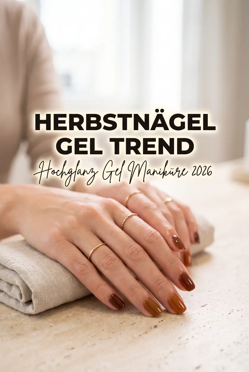 Herbstnägel Gel Trend 💅 Hochglanz Gelnägel in Herbstfarben 2026