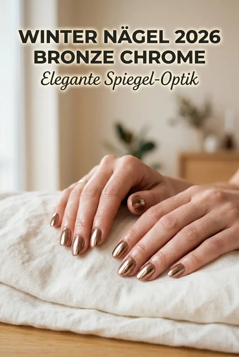 Winter Nägel 2026: Elegante Bronze Chrome Nägel ✨