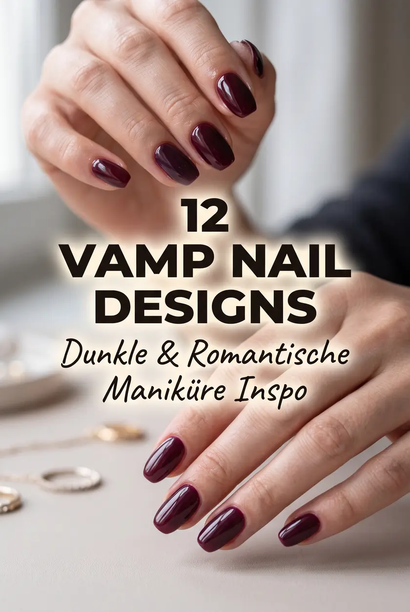 12 Vamp Nail Designs | Dunkle Romantische Nägel Inspo