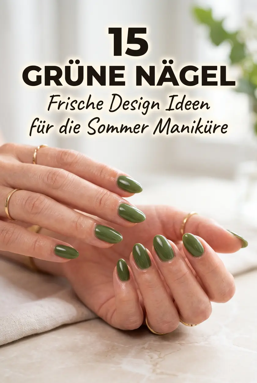 15 Frische Grüne Nägel Design Ideen | Ästhetische Mandel Gelnägel