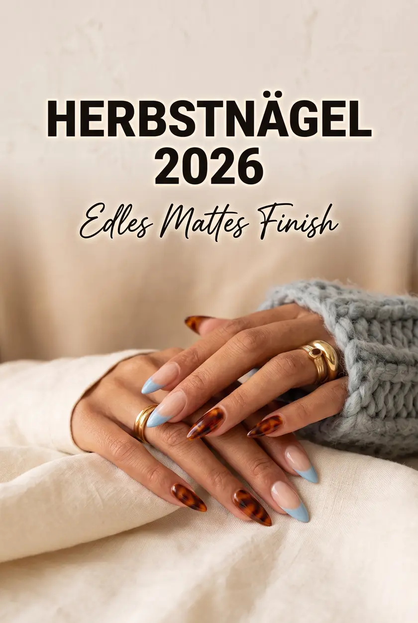 Herbstnägel 2026: Elegante matte Designs für kurze Nägel