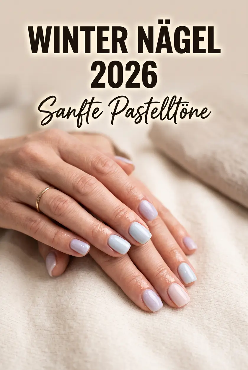 Winter Nägel 2026: Elegante Pastelltöne für kurze Nägel