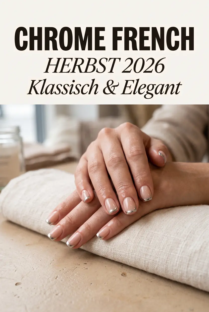 Chrome Nägel Herbst 2026: Elegante kurze French Nails ✨