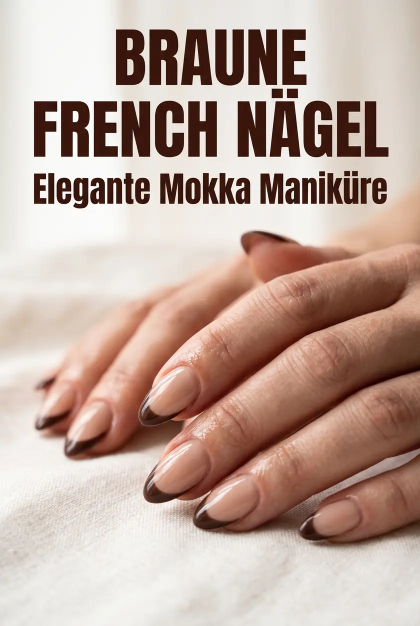 Braune French Nails: Elegante Mokka Maniküre Herbst 2026