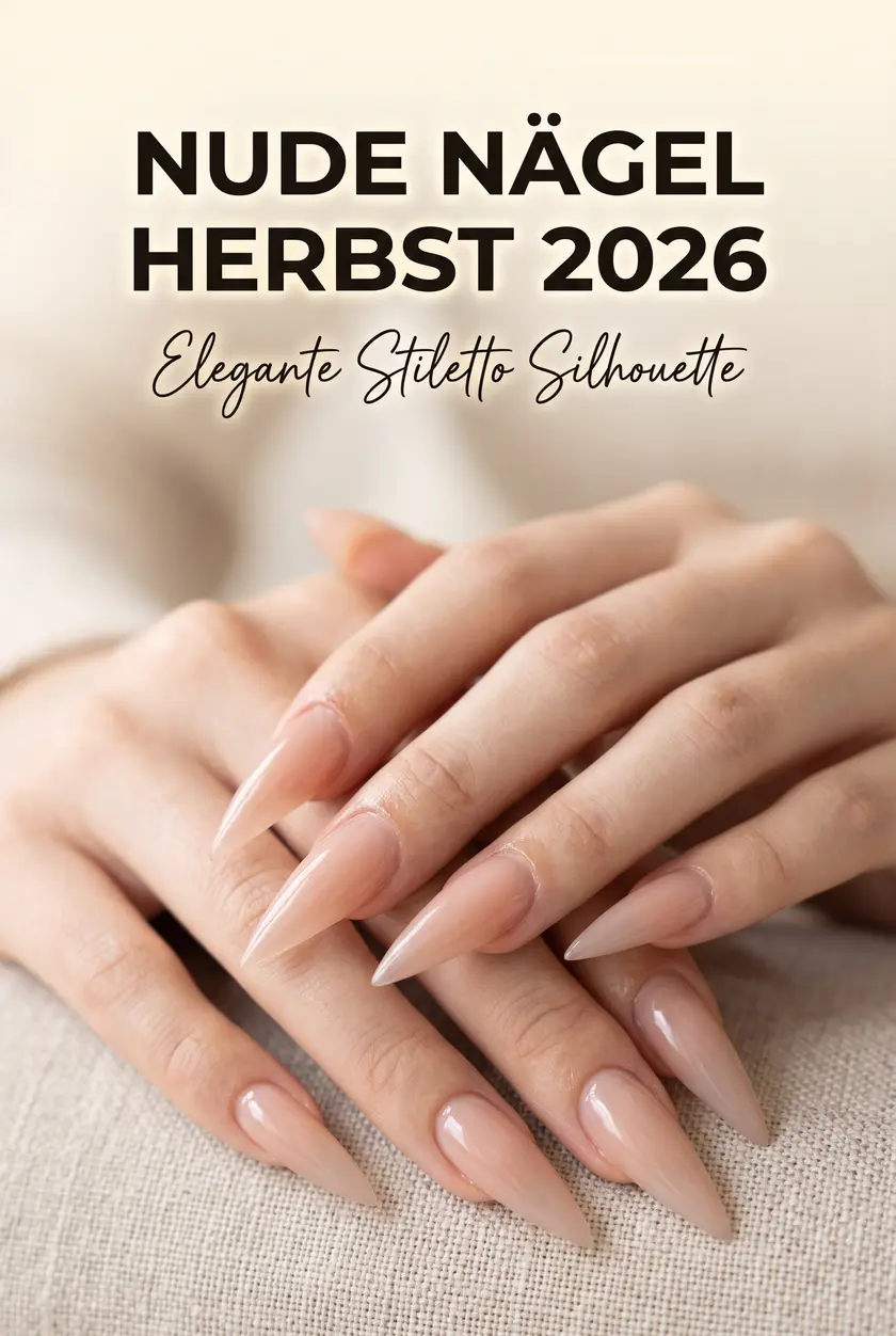Nude Nägel Herbst 2026: Elegante Stiletto Maniküre in Zartem Rosé ✨