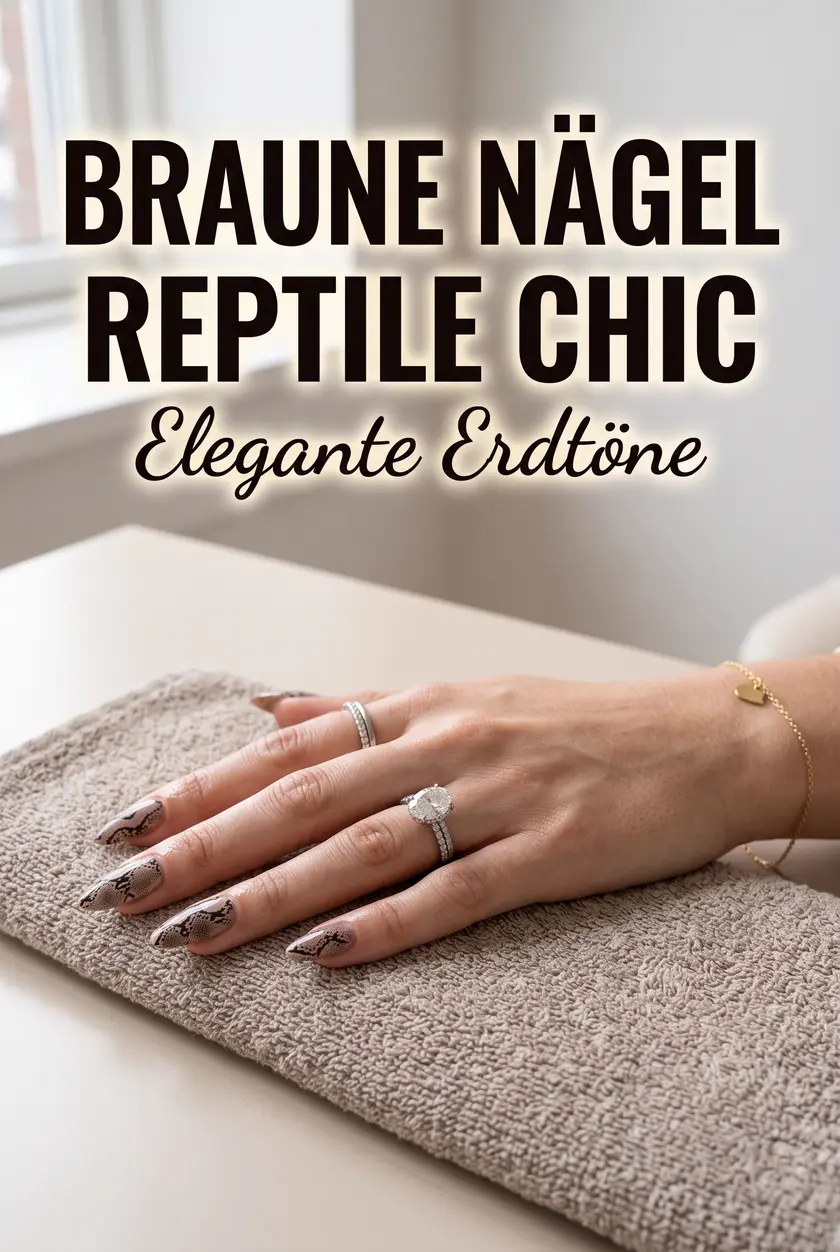 Braune Nägel Herbst: Elegante Reptile Chic Ideen ✨