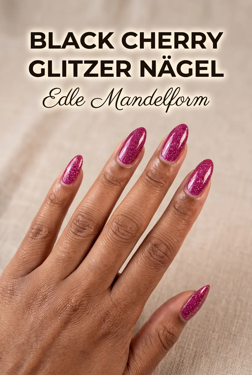 Black Cherry Nägel: Edler Glitzer-Look für den Herbst 2026