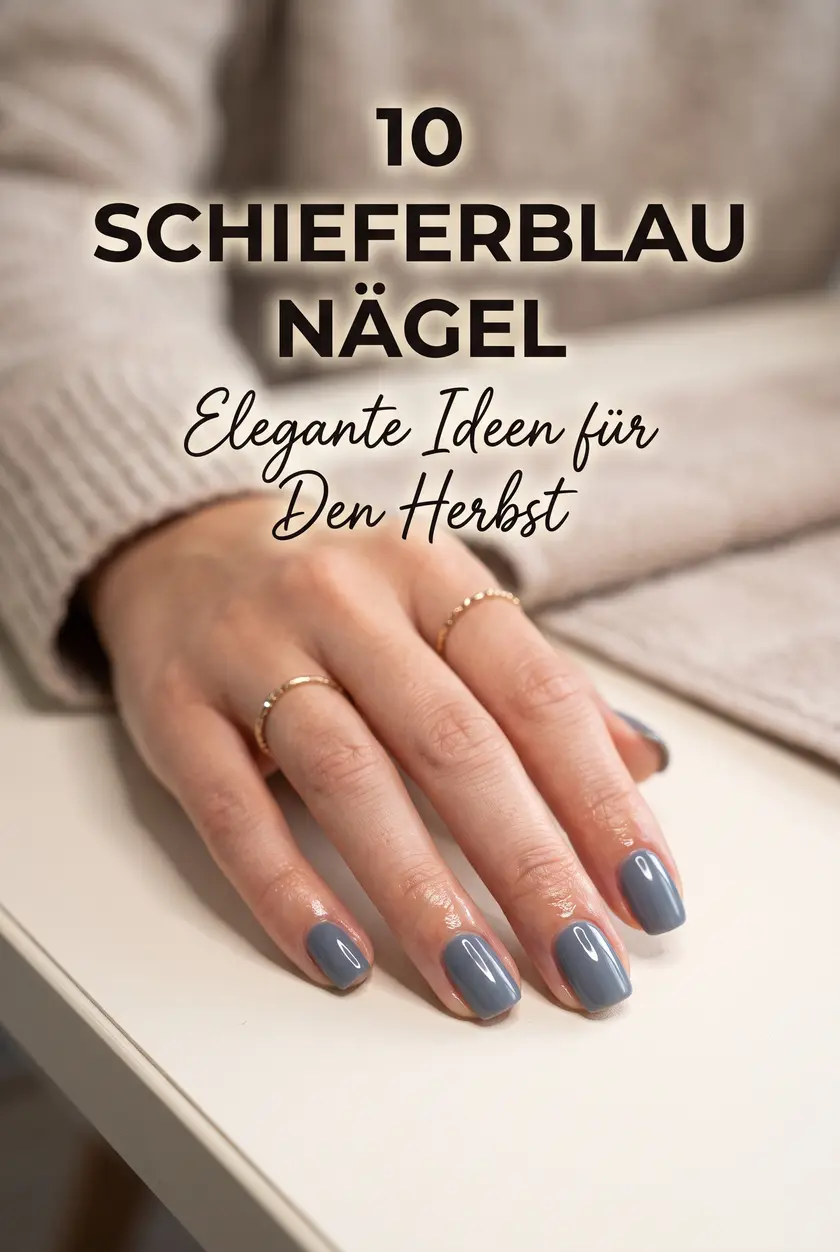 10 Schieferblaue Nägel Ideen | Moderne Maniküre für den Herbst