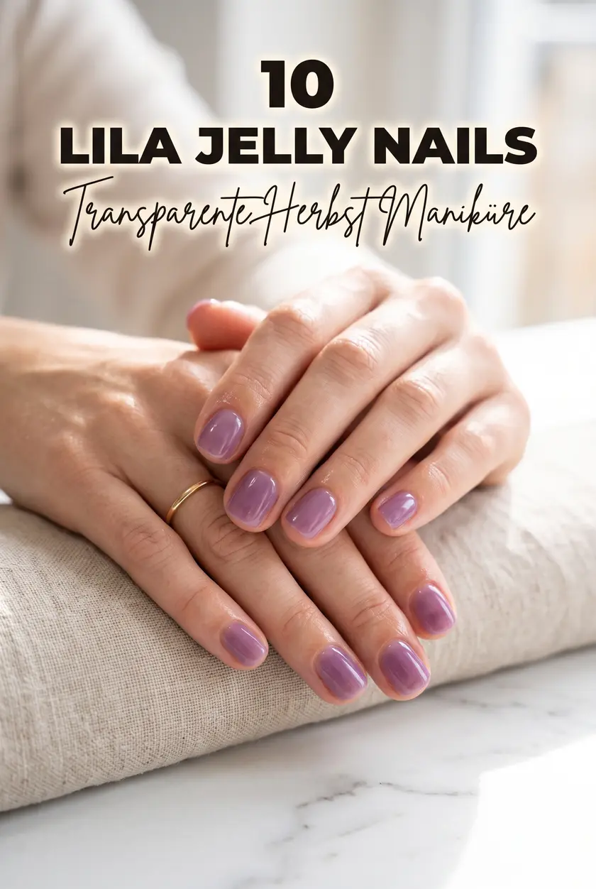 10 Lila Jelly Nails Ideen | Modern Glossy Herbst Maniküre