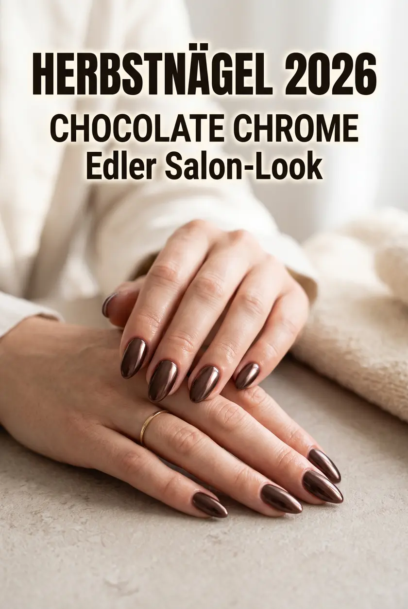 Braune Nägel Herbst: Elegante Chocolate Chrome Nägel 2026