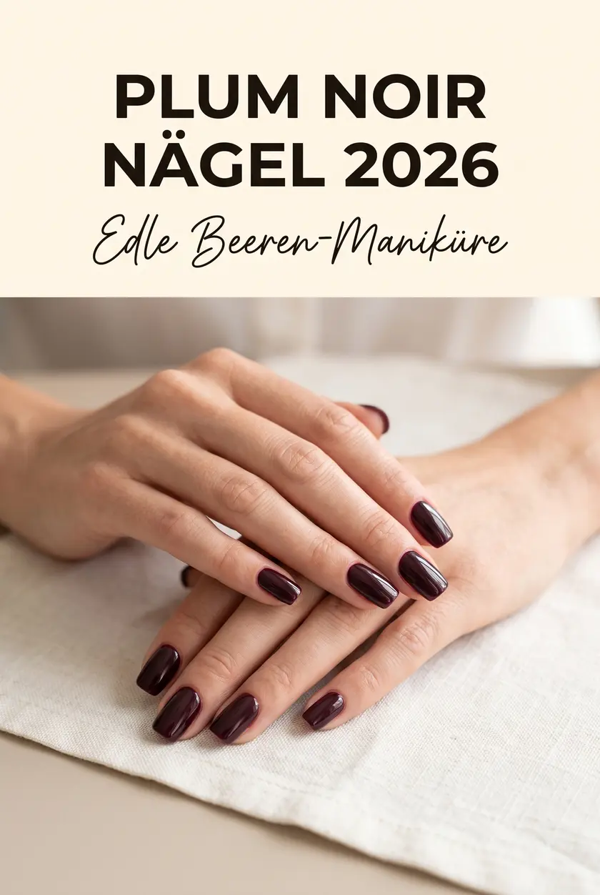 Plum Noir Nägel: Dunkelrote Herbstnägel in edler Beere ✨