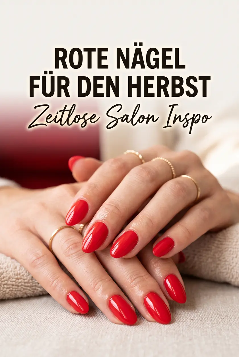 Klassische Rote Nägel für den Herbst | Elegante Maniküre Inspo 2026