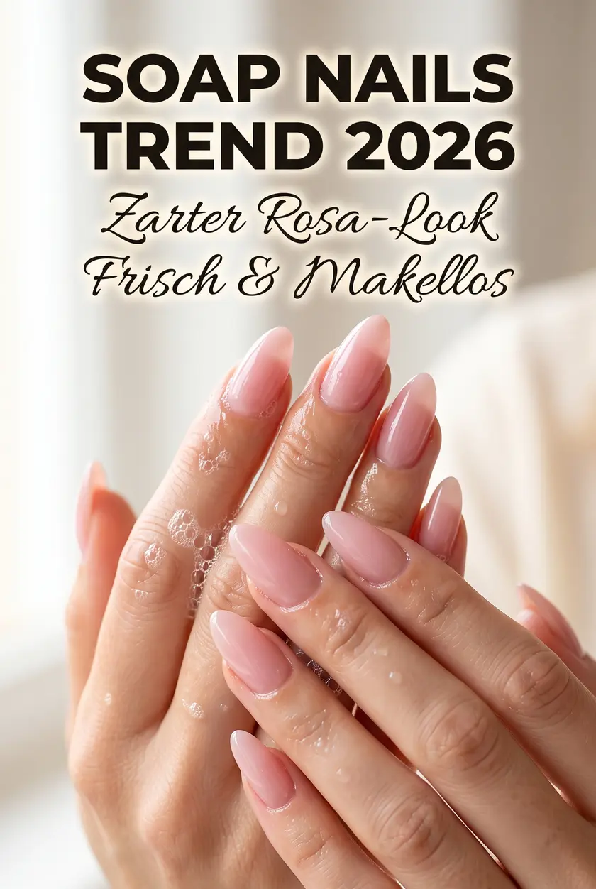 Soap Nails Trend ✨ Zarte Rosa Maniküre für den Sommer 2026