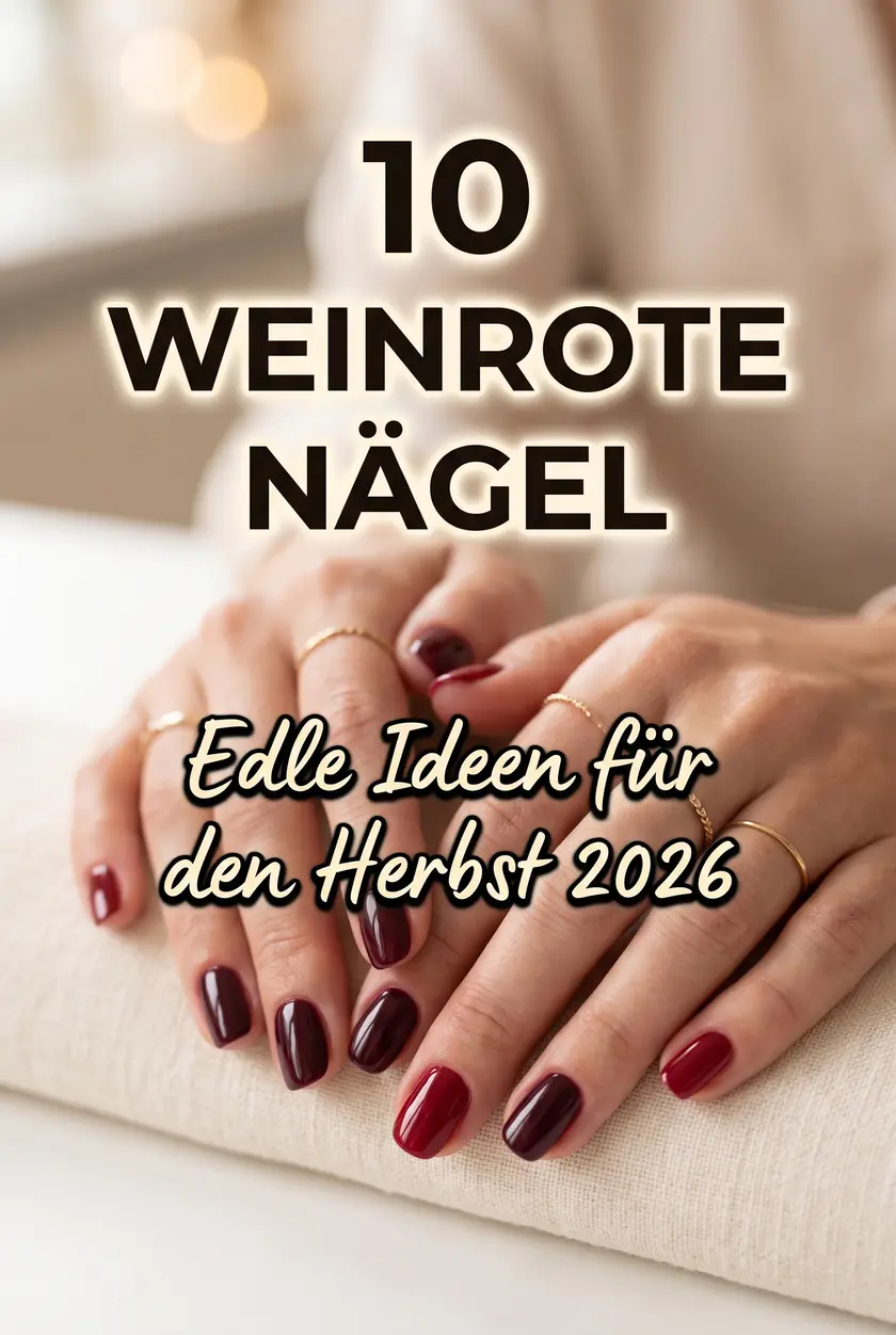 10 Edle Weinrote Nägel | Dunkelrote Maniküre Inspo 2026