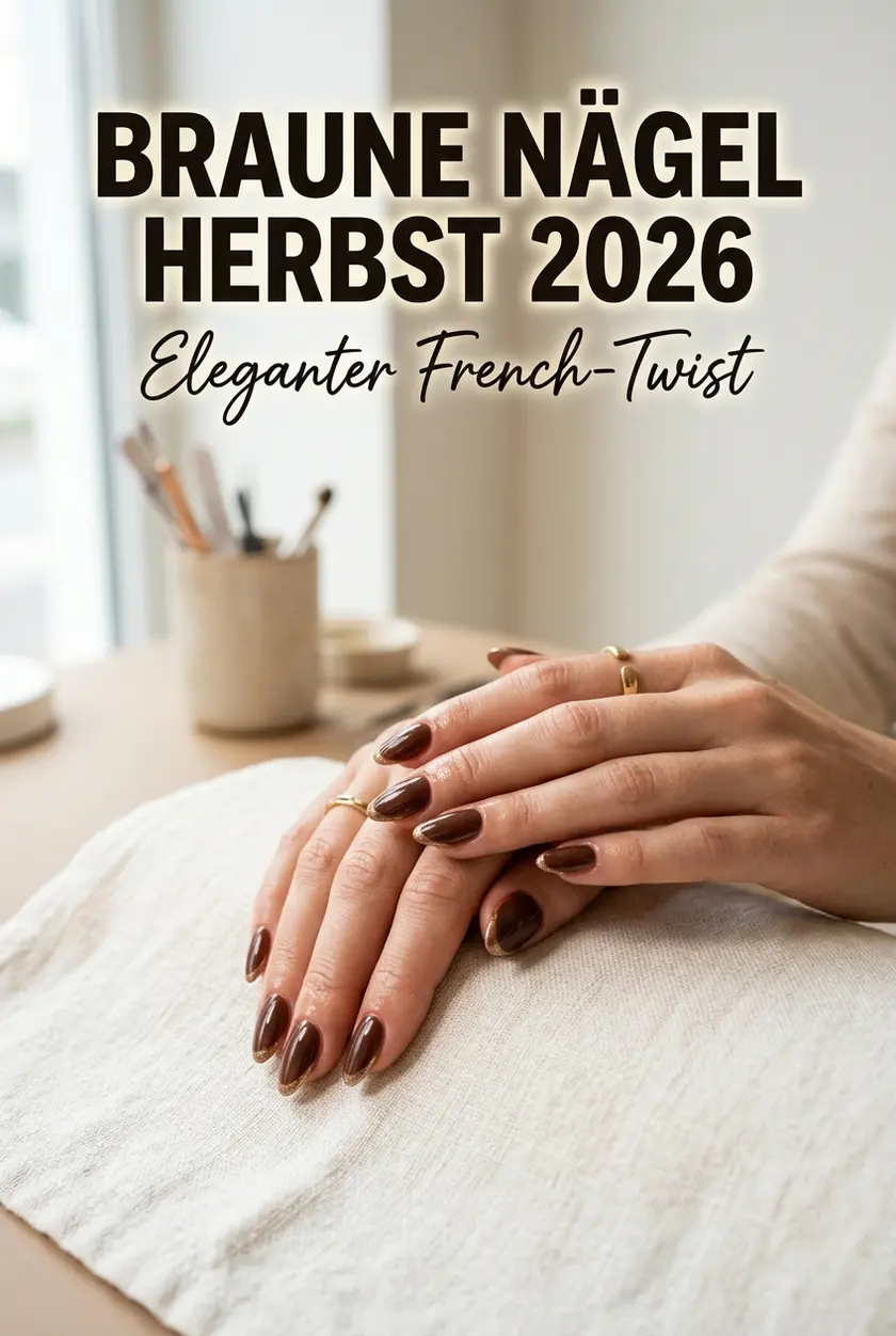 Braune Nägel Herbst 2026: Kastanie & French Twist ✨