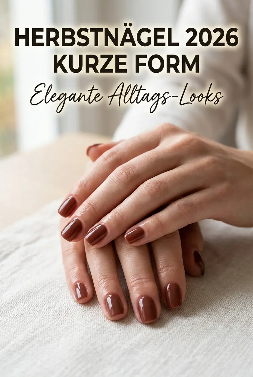 Herbstnägel kurz 2026: Elegante Nageldesigns für den Alltag ✨