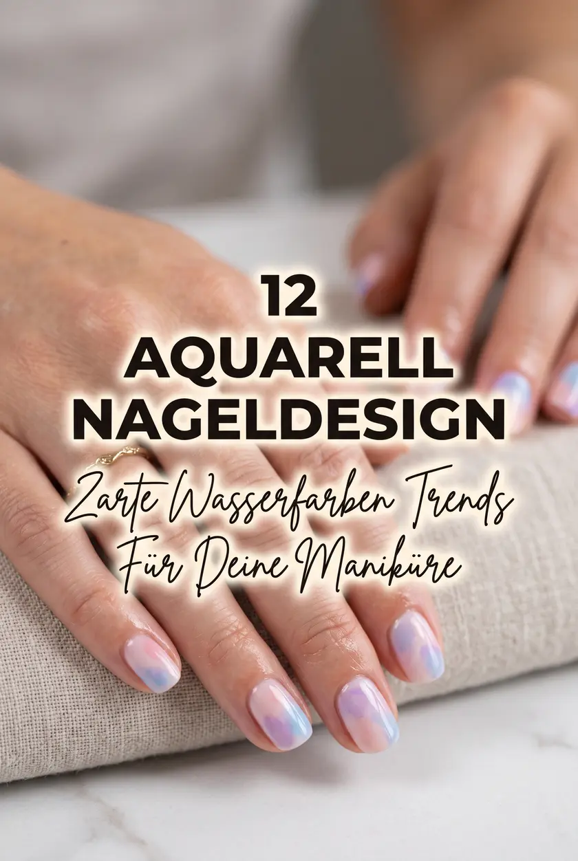 12 Aquarell Nageldesign Ideen ✨ Zarte Wasserfarben Gel Maniküre 2026