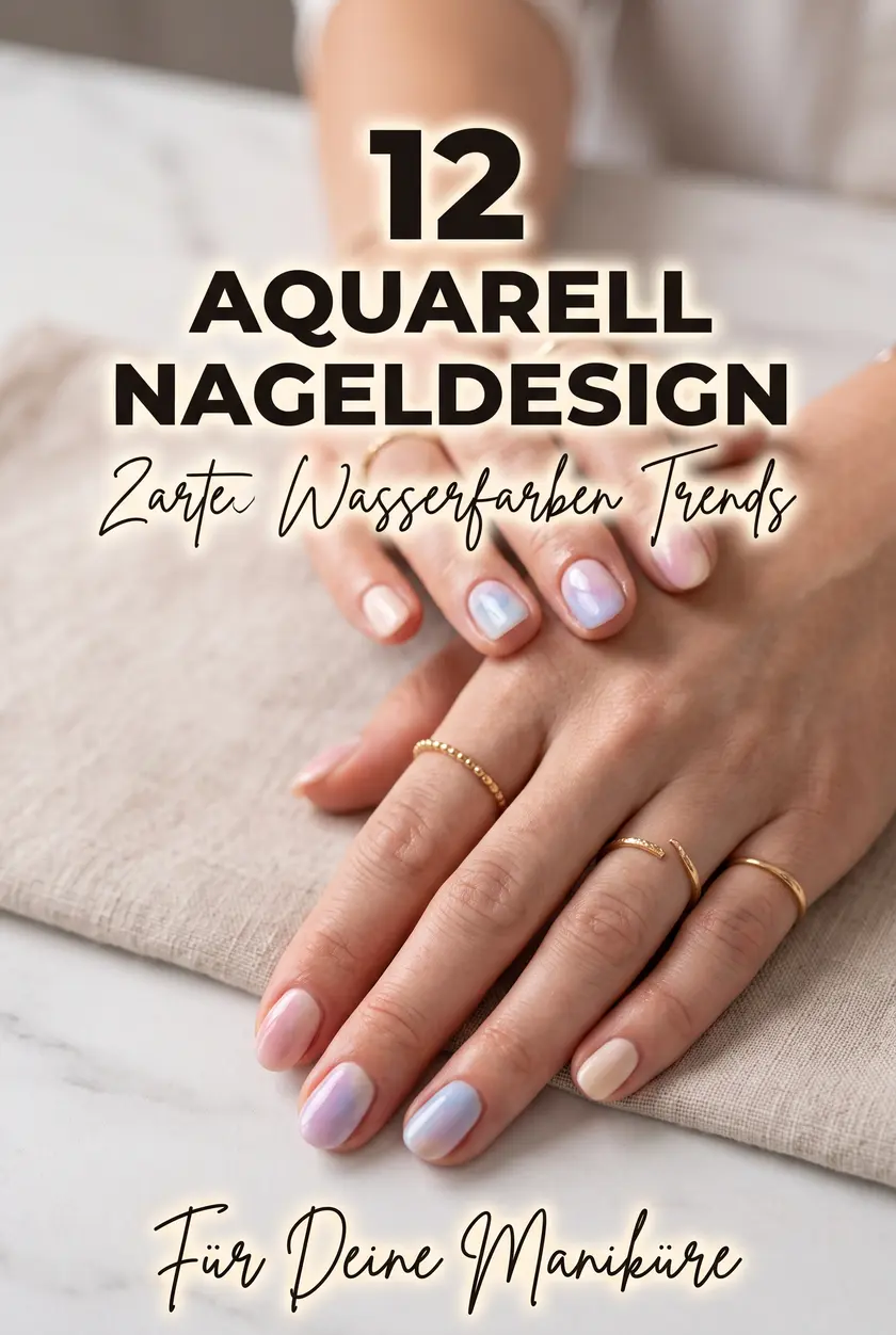 12 Aquarell Nageldesign Ideen ✨ Zarte Wasserfarben Gel Maniküre 2026