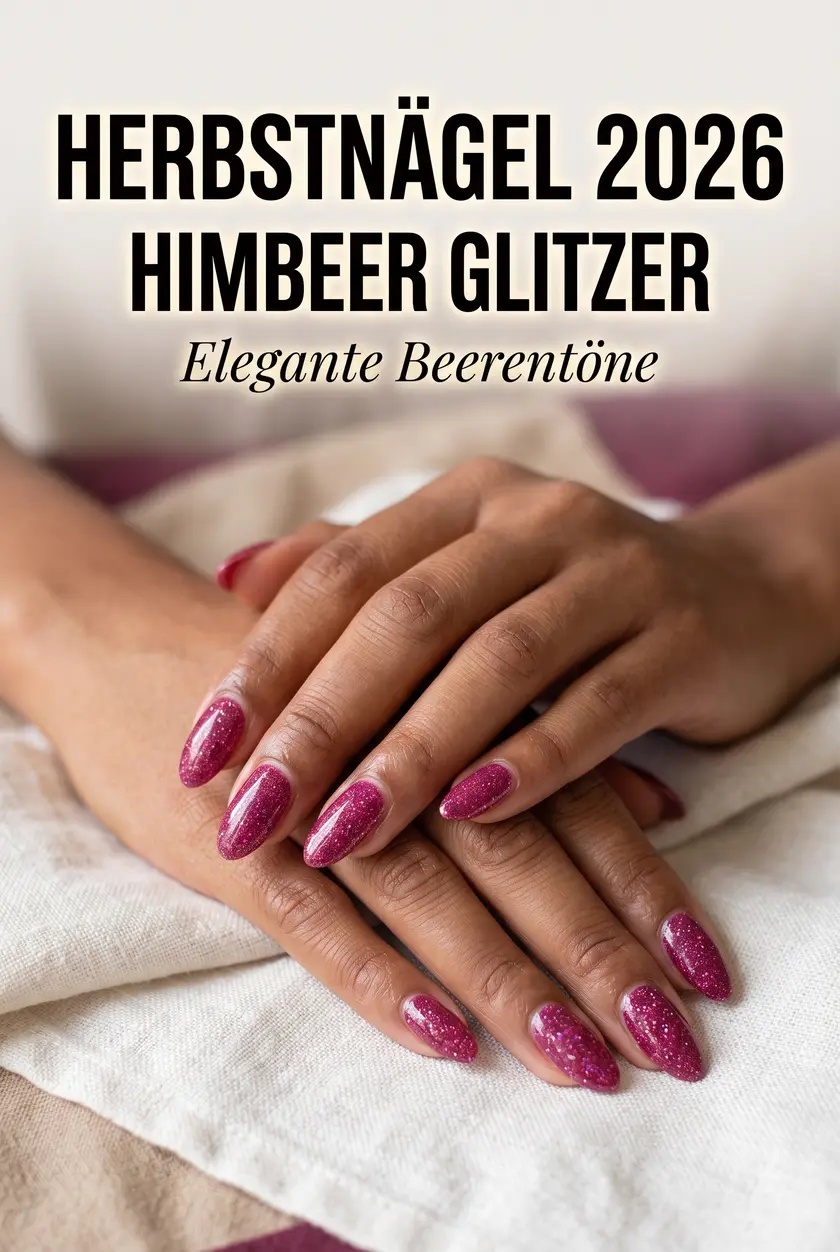 Herbst Nägel 2026: Himbeerrot & Glitzer | Elegante Maniküre