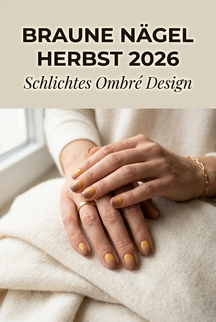 Braune Nägel Herbst: Elegante Ombré-Nägel für kurze Nägel 2026