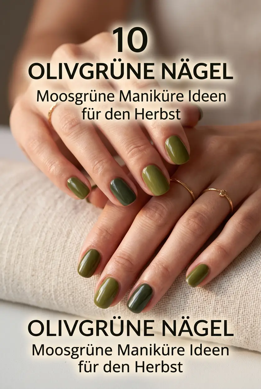 10 Olivgrüne Nägel Ideen | Ästhetische Moosgrün Maniküre für den Herbst